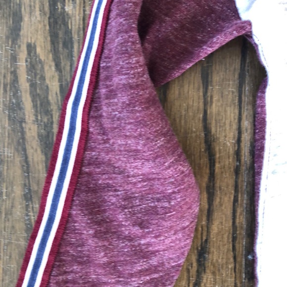 J Crew Linen Colorblock Baseball T-shirt XS - Picture 3 of 4